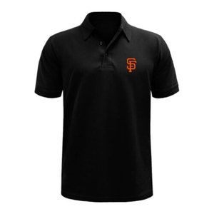 San Francisco Giant's embroidered logo Black poly polo shirt size XL Dunbrooke